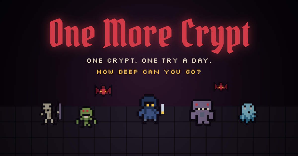 My side project: a daily roguelite where everyone gets the same crypt and one try